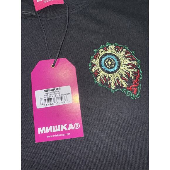 Mishka Men's MNWKA Short Sleeve Black Size M Graphic Print (Youth Size) - Picture 3 of 8